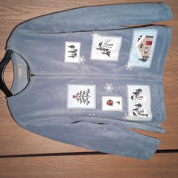 croft & barrow Sweaters - Croft&Barrow womens gorgeous soft  holiday zip up cozy fleece sweater si…